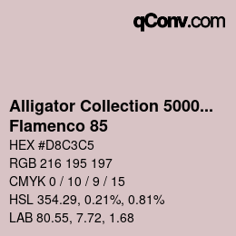 Color code: Alligator Collection 5000plus - Flamenco 85 | qconv.com