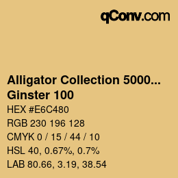 カラーコード: Alligator Collection 5000plus - Ginster 100 | qconv.com