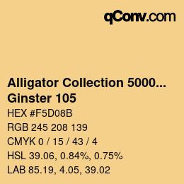 Color code: Alligator Collection 5000plus - Ginster 105 | qconv.com