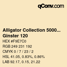 Color code: Alligator Collection 5000plus - Ginster 120 | qconv.com