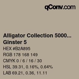 Farbcode: Alligator Collection 5000plus - Ginster 5 | qconv.com