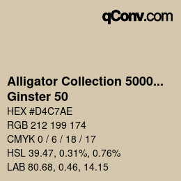 Color code: Alligator Collection 5000plus - Ginster 50 | qconv.com