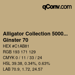 Color code: Alligator Collection 5000plus - Ginster 70 | qconv.com