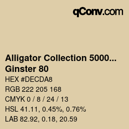 Color code: Alligator Collection 5000plus - Ginster 80 | qconv.com