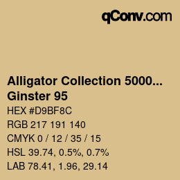 カラーコード: Alligator Collection 5000plus - Ginster 95 | qconv.com