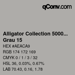 Color code: Alligator Collection 5000plus - Grau 15 | qconv.com