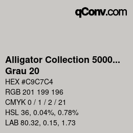 Farbcode: Alligator Collection 5000plus - Grau 20 | qconv.com