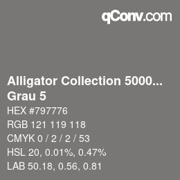 Color code: Alligator Collection 5000plus - Grau 5 | qconv.com