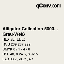 Código de color: Alligator Collection 5000plus - Grau-Weiß | qconv.com