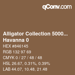 Color code: Alligator Collection 5000plus - Havanna 0 | qconv.com