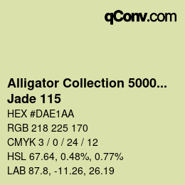 カラーコード: Alligator Collection 5000plus - Jade 115 | qconv.com