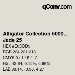 Color code: Alligator Collection 5000plus - Jade 25 | qconv.com