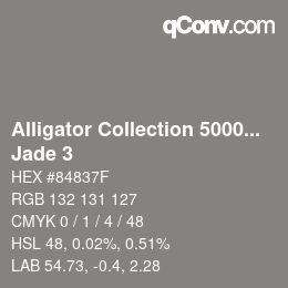 Color code: Alligator Collection 5000plus - Jade 3 | qconv.com