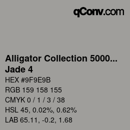 Color code: Alligator Collection 5000plus - Jade 4 | qconv.com