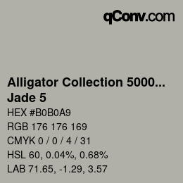 Farbcode: Alligator Collection 5000plus - Jade 5 | qconv.com