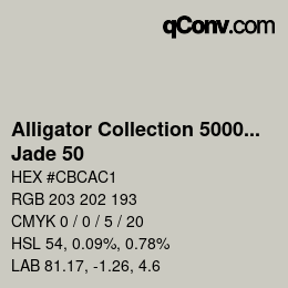 Color code: Alligator Collection 5000plus - Jade 50 | qconv.com