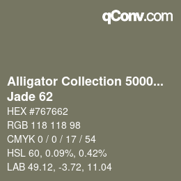 Color code: Alligator Collection 5000plus - Jade 62 | qconv.com