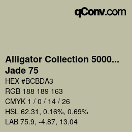 カラーコード: Alligator Collection 5000plus - Jade 75 | qconv.com