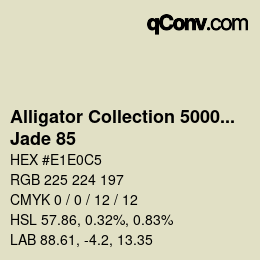 Color code: Alligator Collection 5000plus - Jade 85 | qconv.com