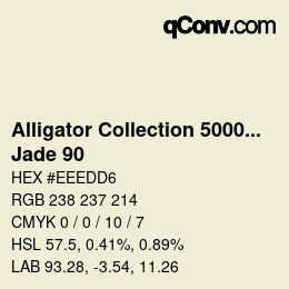 カラーコード: Alligator Collection 5000plus - Jade 90 | qconv.com