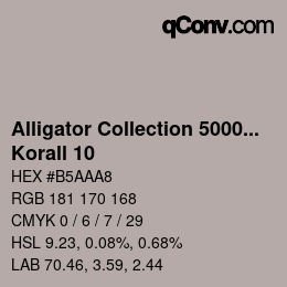 カラーコード: Alligator Collection 5000plus - Korall 10 | qconv.com