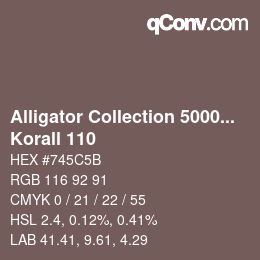 Código de color: Alligator Collection 5000plus - Korall 110 | qconv.com