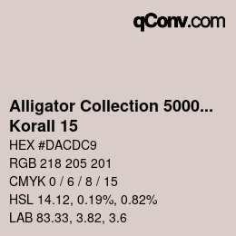 Farbcode: Alligator Collection 5000plus - Korall 15 | qconv.com