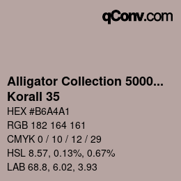 Code couleur: Alligator Collection 5000plus - Korall 35 | qconv.com