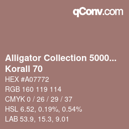 Código de color: Alligator Collection 5000plus - Korall 70 | qconv.com