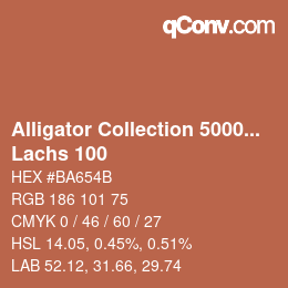 カラーコード: Alligator Collection 5000plus - Lachs 100 | qconv.com