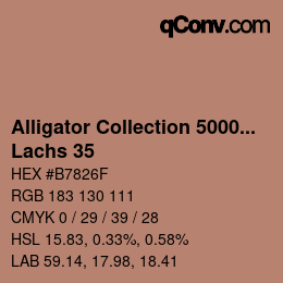 Código de color: Alligator Collection 5000plus - Lachs 35 | qconv.com