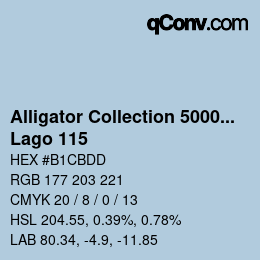 颜色代码: Alligator Collection 5000plus - Lago 115 | qconv.com