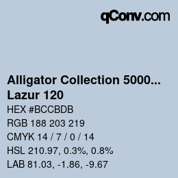 Farbcode: Alligator Collection 5000plus - Lazur 120 | qconv.com