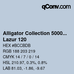 Color code: Alligator Collection 5000plus - Lazur 120 | qconv.com