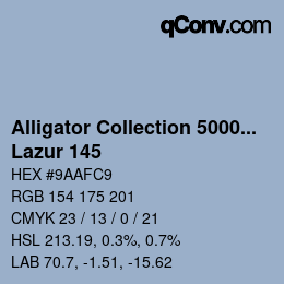 カラーコード: Alligator Collection 5000plus - Lazur 145 | qconv.com