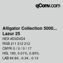 カラーコード: Alligator Collection 5000plus - Lazur 25 | qconv.com