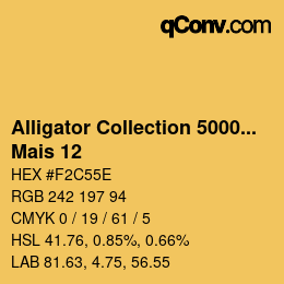 Farbcode: Alligator Collection 5000plus - Mais 12 | qconv.com