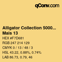 カラーコード: Alligator Collection 5000plus - Mais 13 | qconv.com
