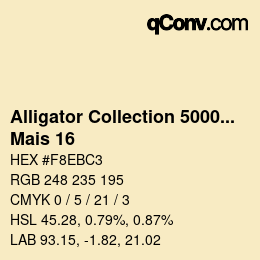 カラーコード: Alligator Collection 5000plus - Mais 16 | qconv.com