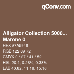 カラーコード: Alligator Collection 5000plus - Marone 0 | qconv.com