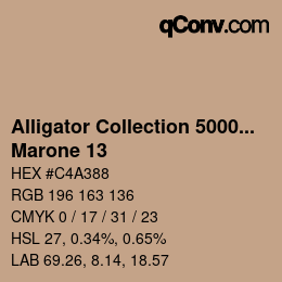 Color code: Alligator Collection 5000plus - Marone 13 | qconv.com