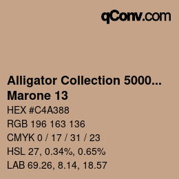 Color code: Alligator Collection 5000plus - Marone 13 | qconv.com