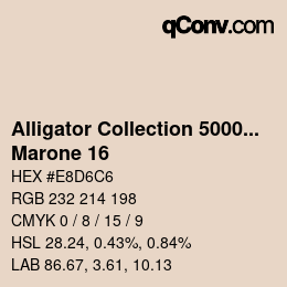 カラーコード: Alligator Collection 5000plus - Marone 16 | qconv.com