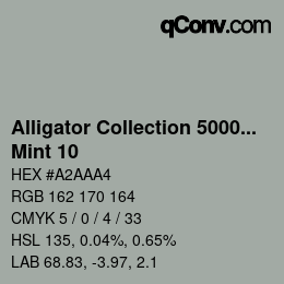 カラーコード: Alligator Collection 5000plus - Mint 10 | qconv.com