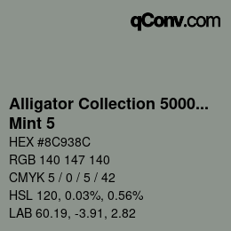 カラーコード: Alligator Collection 5000plus - Mint 5 | qconv.com