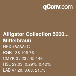 カラーコード: Alligator Collection 5000plus - Mittelbraun | qconv.com