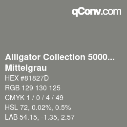 Color code: Alligator Collection 5000plus - Mittelgrau | qconv.com