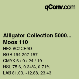 カラーコード: Alligator Collection 5000plus - Moos 110 | qconv.com