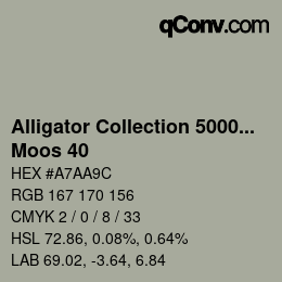 Color code: Alligator Collection 5000plus - Moos 40 | qconv.com