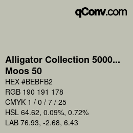 カラーコード: Alligator Collection 5000plus - Moos 50 | qconv.com